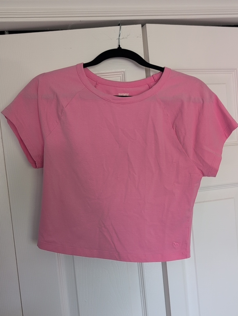 Women’s Pink Pink Short Sleeve Crewneck Crop Top